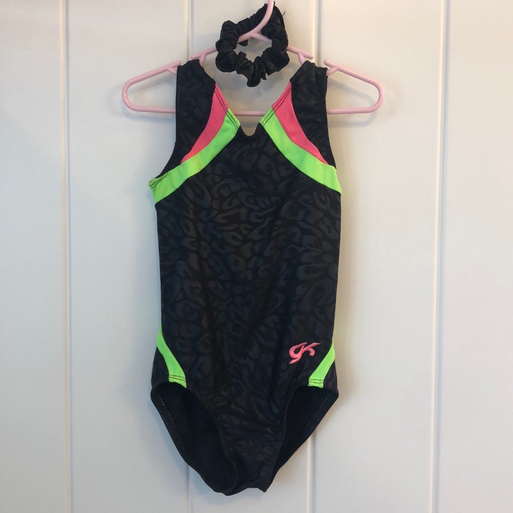 GK Elite Gymnastics Child Small Leotard Black